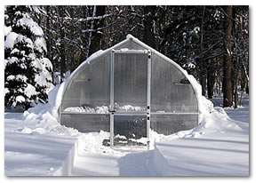 Riga Greenhouse in Heavy Snow
